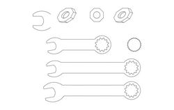 Tool Spanner Free DXF File