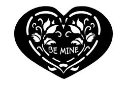 Be Mine Heart Free DXF File