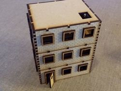 Three Storey Brickhouse 28 Mm  Free DXF File