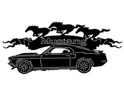 69 Mustang Car Silhouette Free DXF File
