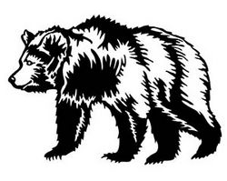 Bear Silhouette Animal Free DXF File