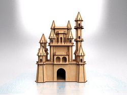 Fantasy Castle Laser Cut Plan Free DXF File