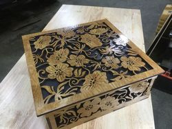 Cnc Wood Floral Engraving Box Free DXF File