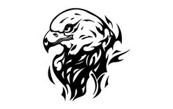 Eagle Dead Silhouette Tattoo Free DXF File