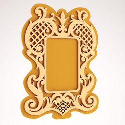 Laser Cut Wooden Mirror Frame Free DXF File
