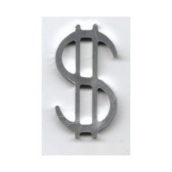 Dollar Sign silver Free DXF File