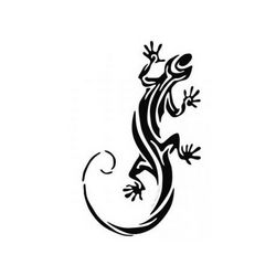 Lizard Tattoo Design Free DXF File
