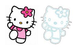 Laser Cut And Engraving Hello Kitty Cartoon Free DXF File