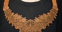 Laser Cut Leather Necklace Free DXF File