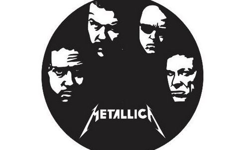 Laser Cut Metallica Wall Clock Free DXF File