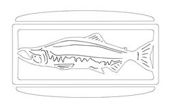 27 Inch Salmonw Slots Sconce Fish Free DXF File