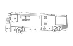 Bus Vehicle Sketch Free DXF File
