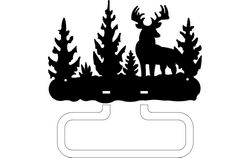 Deer Towel Holder Free DXF File