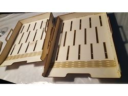 Cnc Laser Cut Design Wooden File Tray Free DXF File