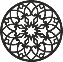 Decorative Round Grille 013 Free DXF File