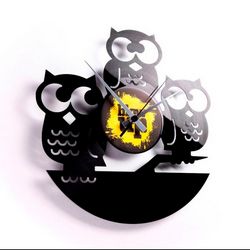 Owl Shaped Laser Cutting Clock Free DXF File