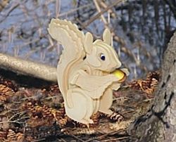 Laser Cut 3d Puzzle Squirrel Template Free DXF File