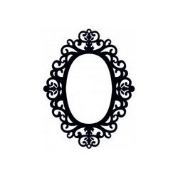 Oval Shaped Mirror Frame Free DXF File