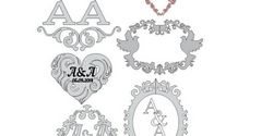 Pack Silhouettes Monogram Frame Mirror Free DXF File