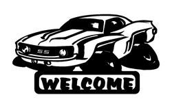 69 Camaro Fun Welcome Free DXF File