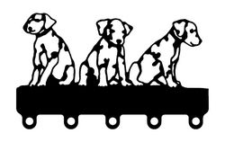 Puppies Coat Hook Free DXF File