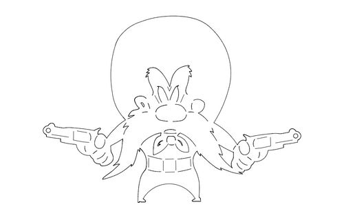 Yosemite Sam Free DXF File