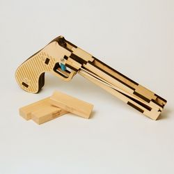 Wooden Laser Cut Pistol And Magzine Free DXF File