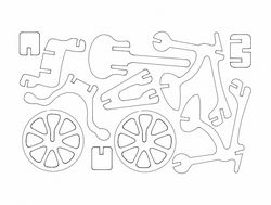 Bicicleta (bicycle) 3d Puzzle Free DXF File