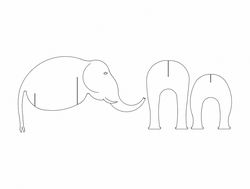 Elephant 3 Pc 3d Puzzle Free DXF File