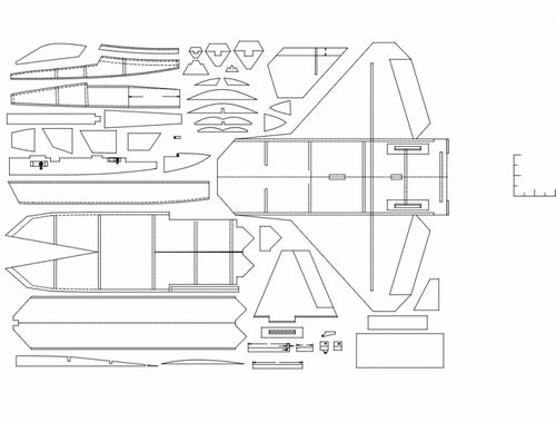 f-22 3d Puzzle Free DXF File