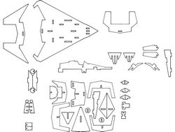 f22 Stealth 3d Puzzle Free DXF File