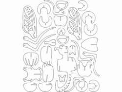 Mucha 3d Puzzle Free DXF File