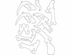 Saber Tooth 3d Puzzle Free DXF File