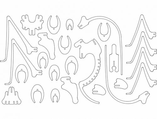 swierszcz-3mm 3d Puzzle Free DXF File