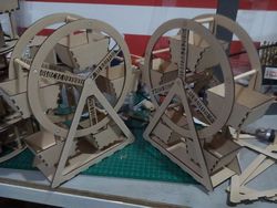 Ferris Wheel Pair Laser Cut 3d Puzzle Free DXF File