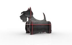 Scottish Terrier Mini Shelf Laser Cut 3d Puzzle Free DXF File