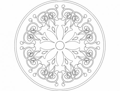 Mandala 4 Ornament Free DXF File