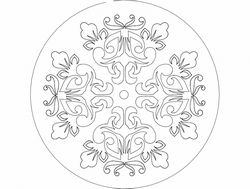 Mandala 8 Ornament Free DXF File