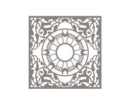 Mandala Square Ornament Free DXF File