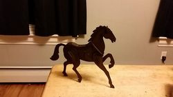 Laser Cut Horse 2mm Free DXF File