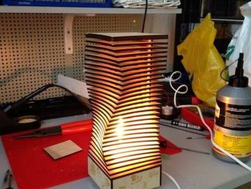 Laser Cut Lamp Free DXF File