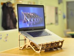 Laser Cut Laptop Stand Free DXF File