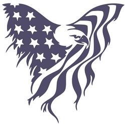 Metal Arts Flying Eagle American Flag Free DXF File