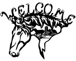Welcome Horse Head Free DXF File