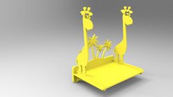 3d Puzzle Shelf Giraffe Laser Cutting Projects Free DXF File