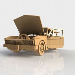 Amazing Wooden Car Diy 3d Puzzle Laser Cut Free DXF File
