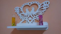Decorative Bird Heart Shelf Design Free DXF File