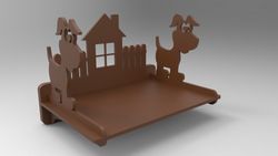 Dog Polka Shelf Design For Laser Cutting Free DXF File