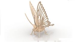 Butterfly 3d Wooden Puzzle 1.5mm Free DXF File