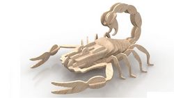 Scorpion 3d Wooden Puzzle 1.5mm Free DXF File